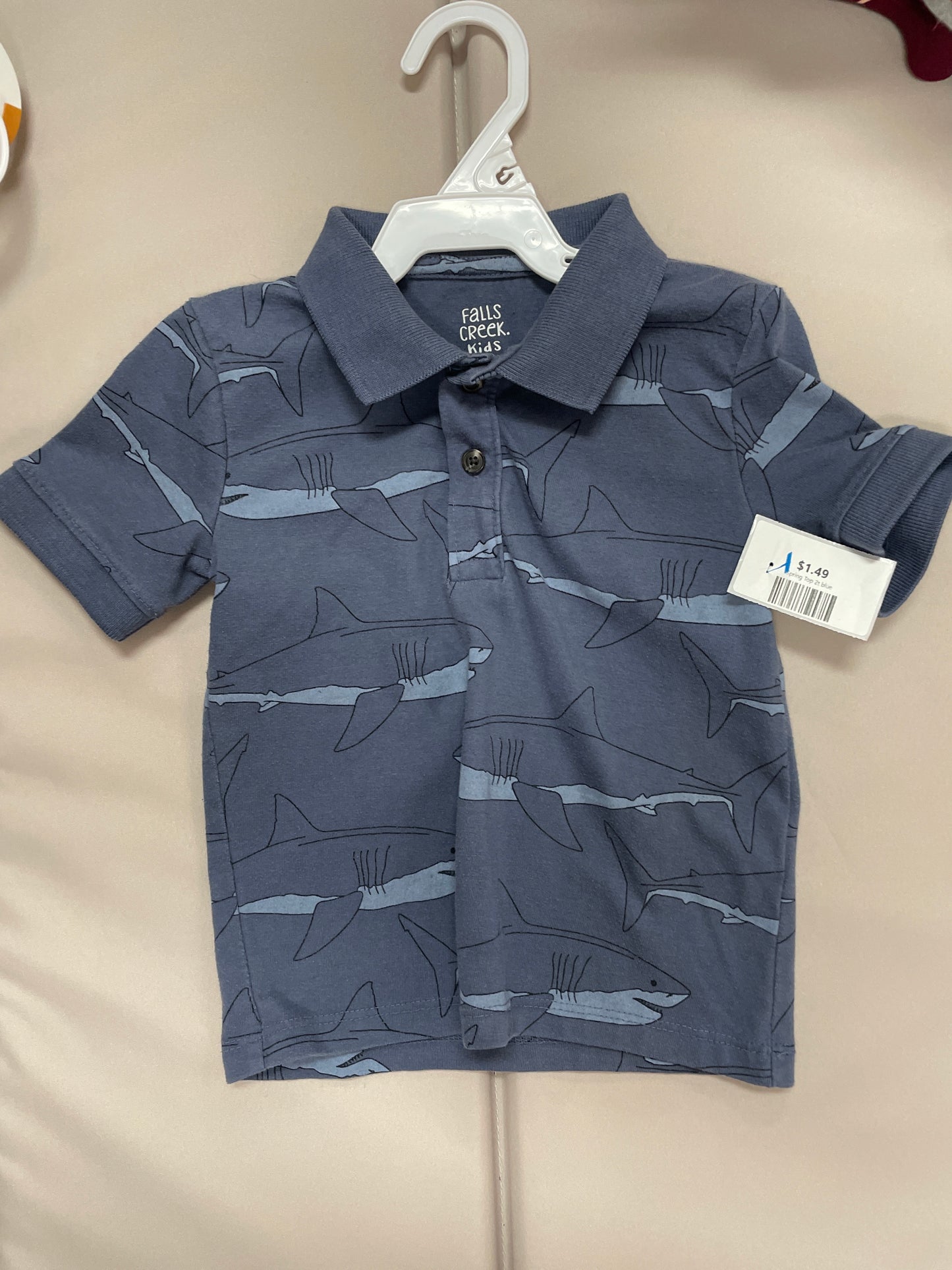 Spring Top 2t blue