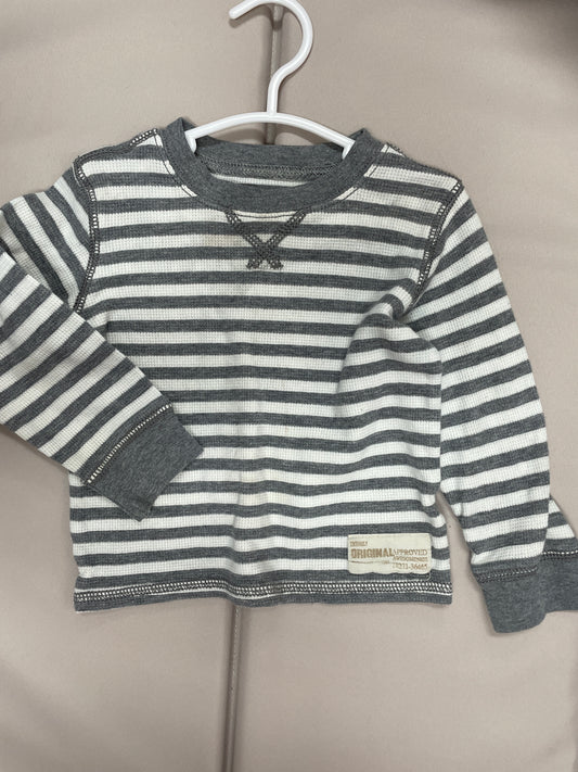 Winter Top 2t grey stripe