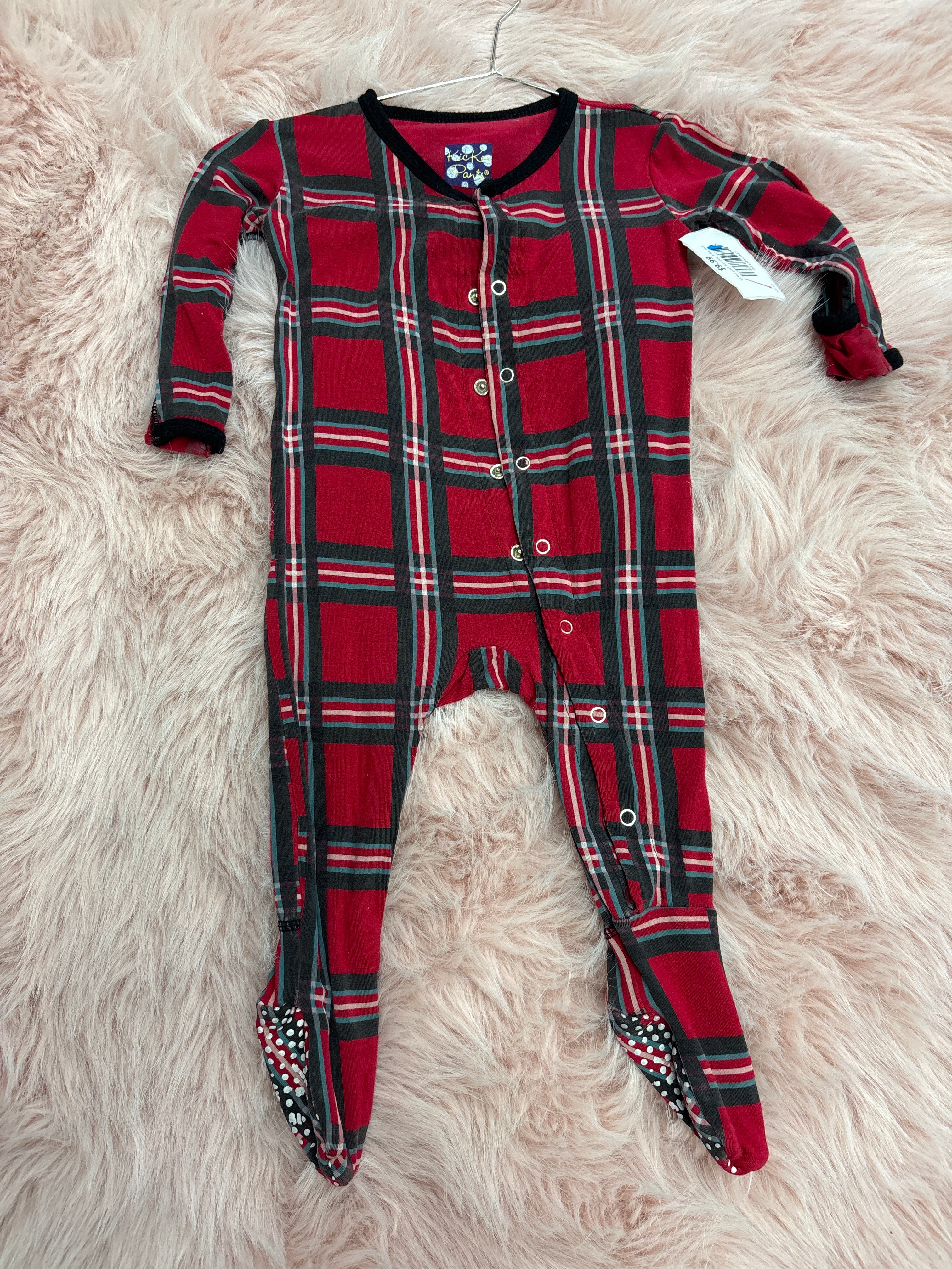 kickee pant Bamboo 3-6m red