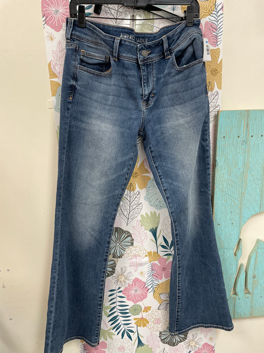 american eagle Women's Pant 14 blue flare