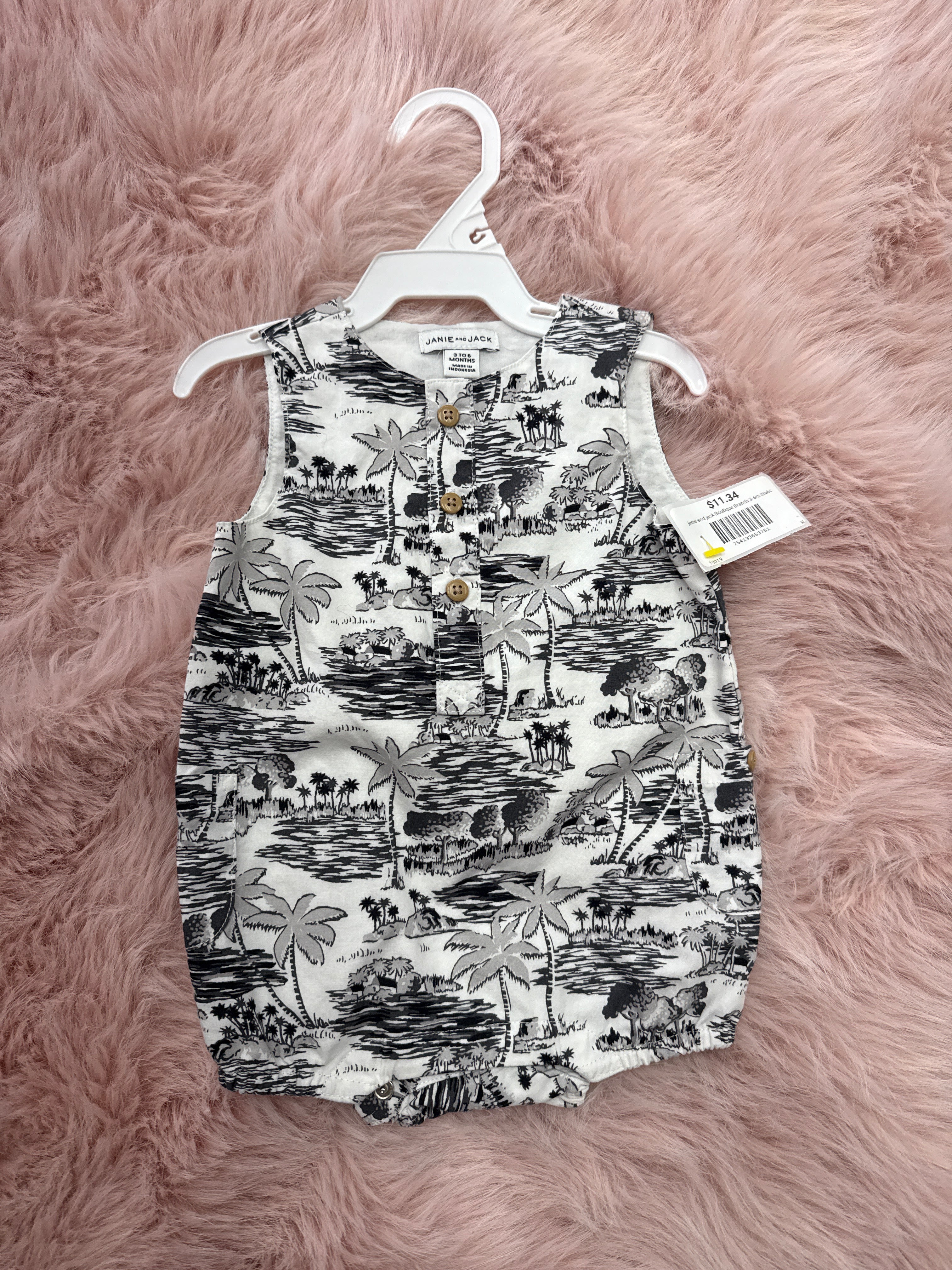 janie and jack Boutique Brands 3-6m blakc