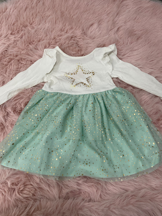 Cat and Jack Spring Top 4t Green/Gold Star