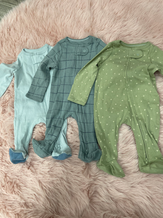 Cloud Island Baby PJs nb Green/Blue