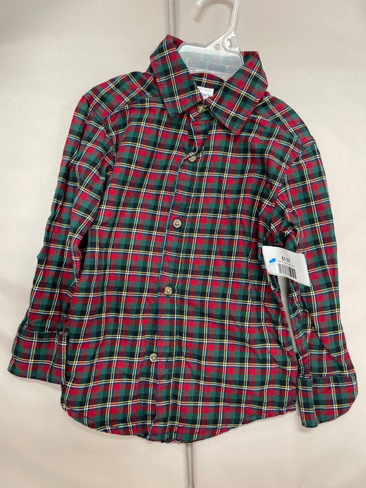 Winter Top 2t red plaid