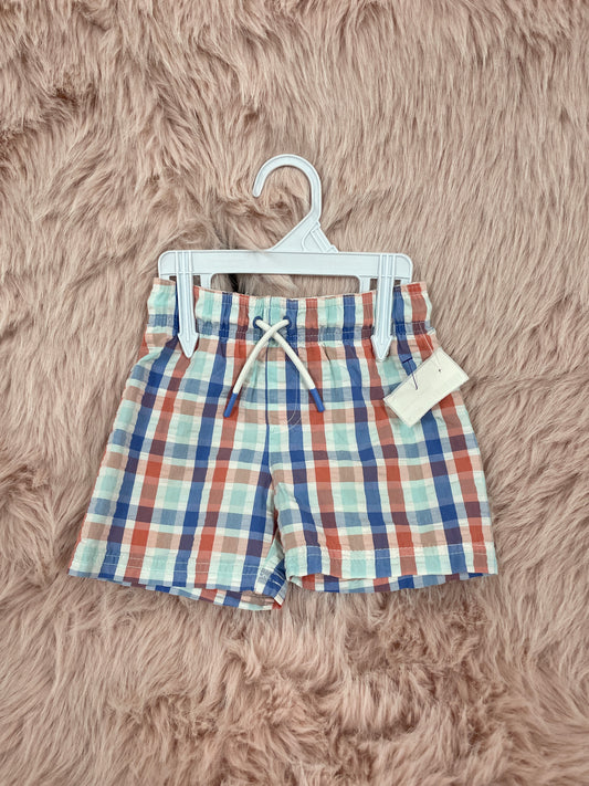 plaid swim trunk (consigner id: 00P, size: 18m)