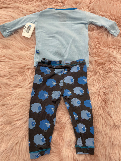 kickee pant Bamboo 0-3m blue