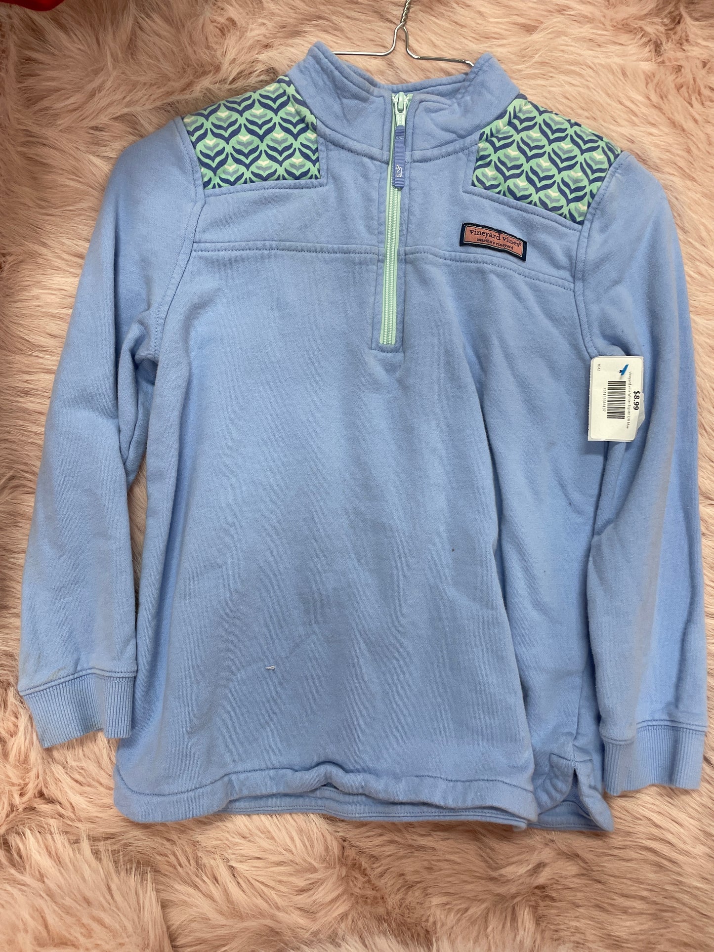 vineyard vine Winter Top M 7/8 blue