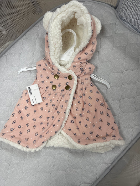 hooded vest (size: 0-3m)