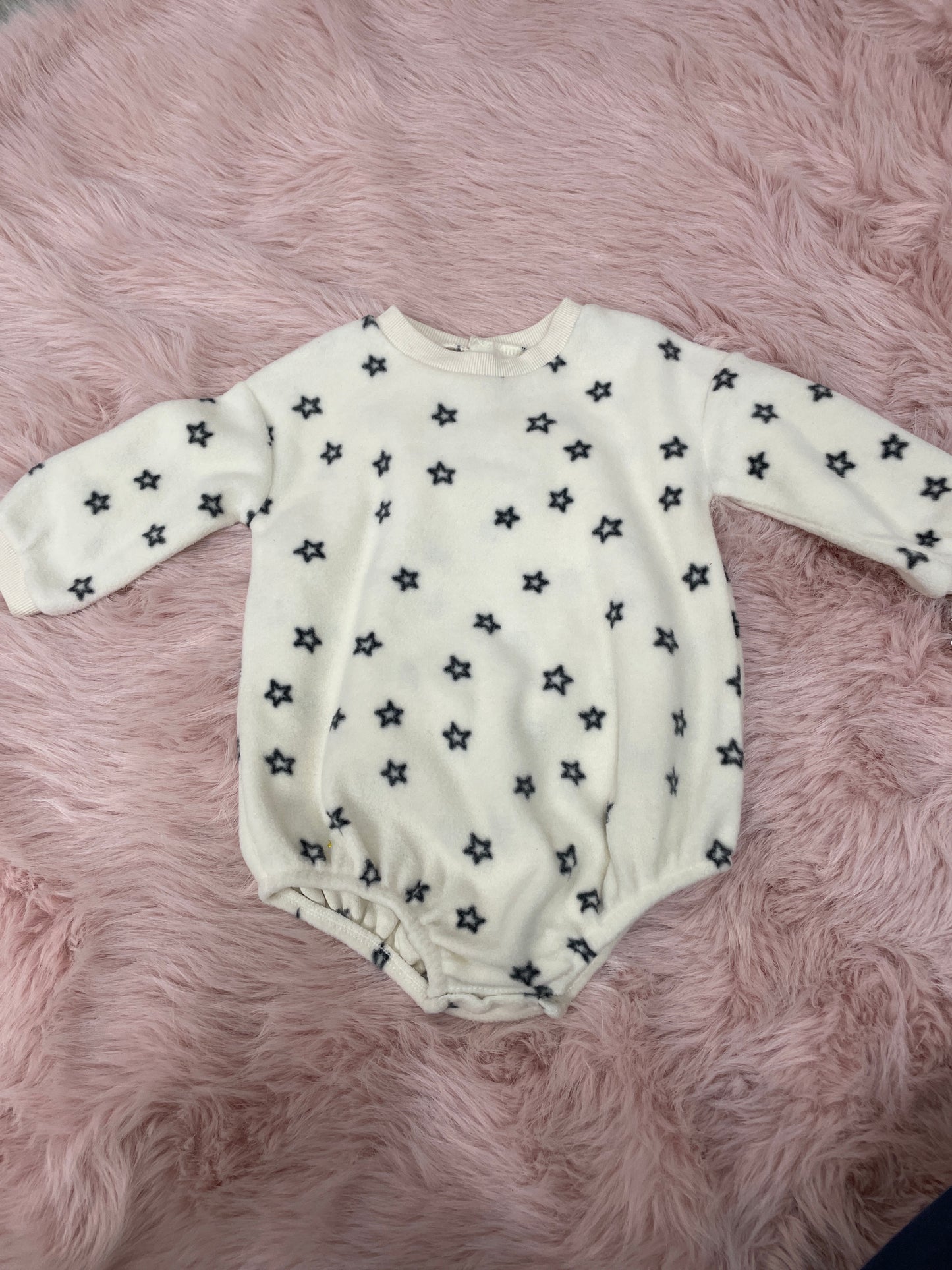 Grayson Mini Onsie 18m Black/White Star