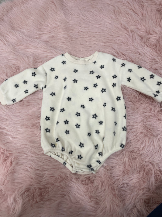 Grayson Mini Onsie 18m Black/White Star