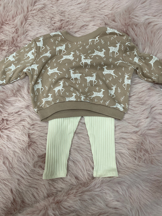 Grayson Mini Winter Set 6-9m Brown/White Deer