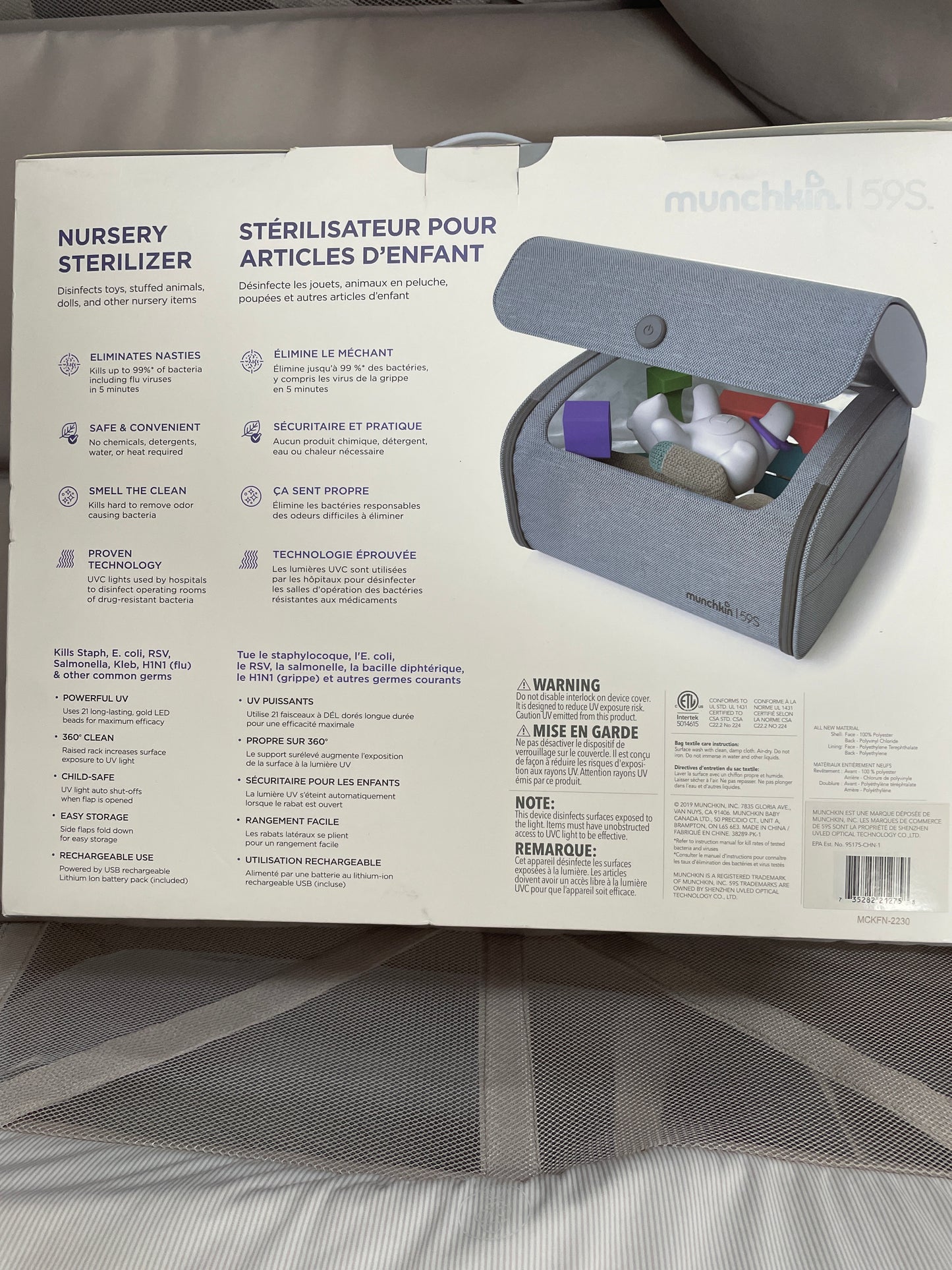 sterilizer (consigner id: 01M)