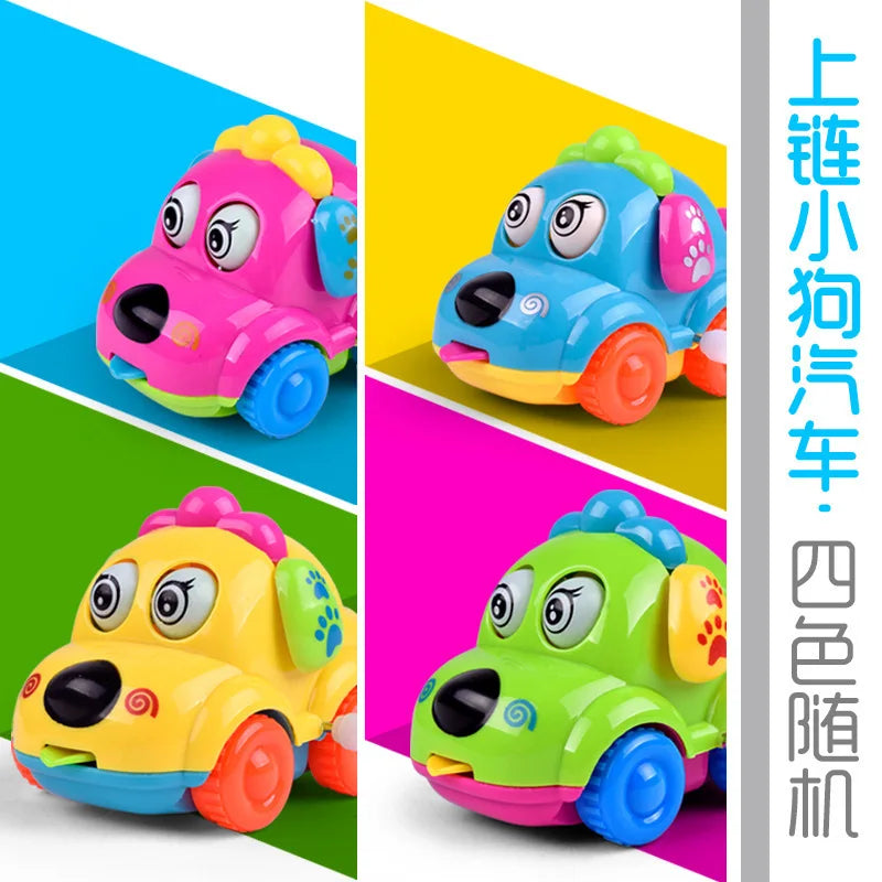Clockwork Winding Toy Car – Cute Cartoon Animal Kids Gift