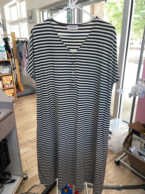 striped dress (consigner id: 01O, size: S)