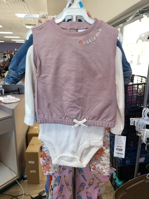 white  bodysuit set, 18m