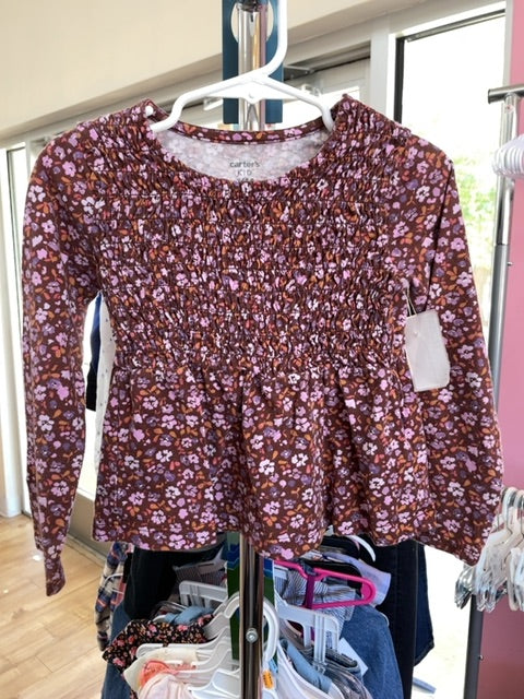 carters floral long sleeve (size: 4t)